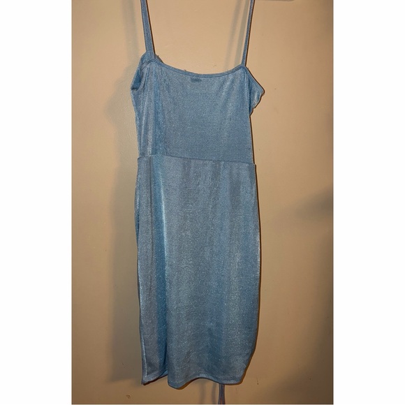 Blue Ruched Dress - Picture 2 of 3